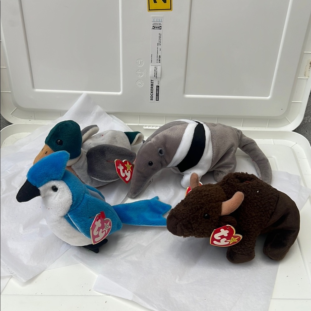TY Beanie Babies Animal Quartet